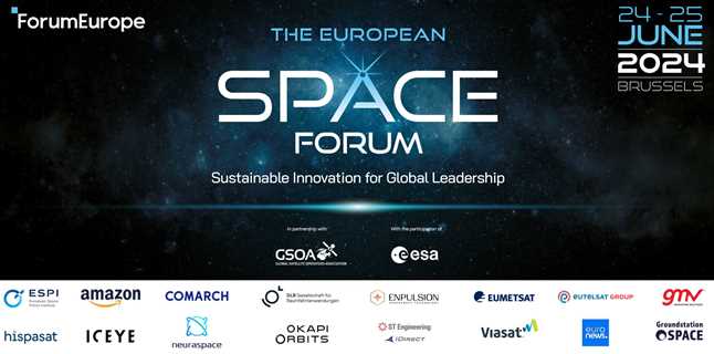 The European Space Forum will return to Brussels in June 2024, once again bringing together key industry leaders, policymakers, and experts for 2 full days of face-to-face debate
